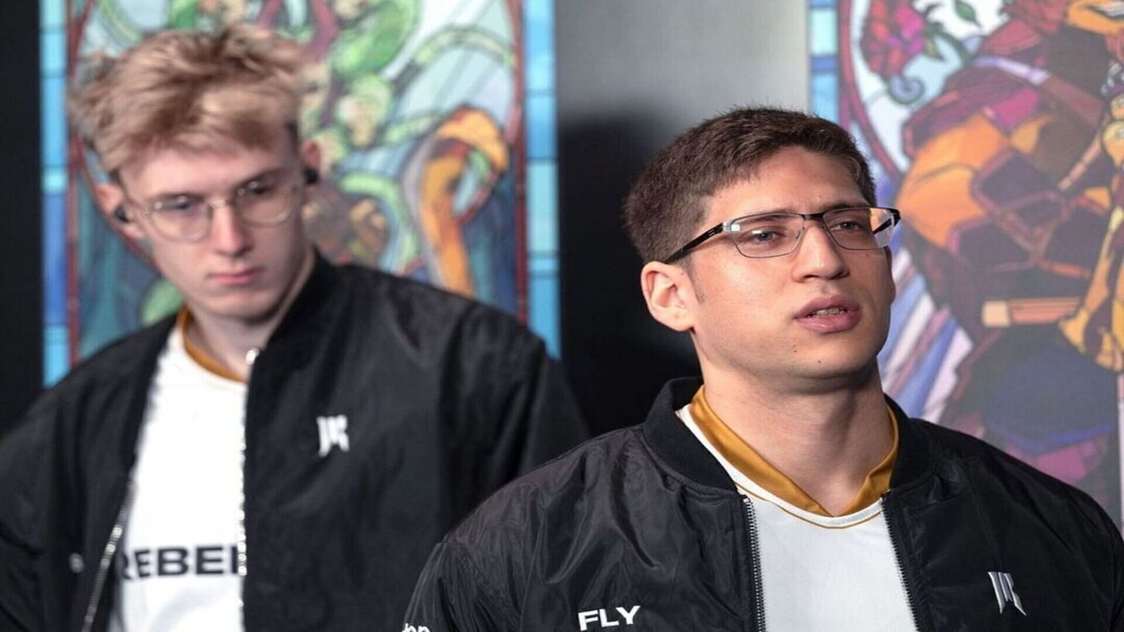 Saberlight and Fly after getting eliminated from TI12 (Image via Dota 2/Instagram)