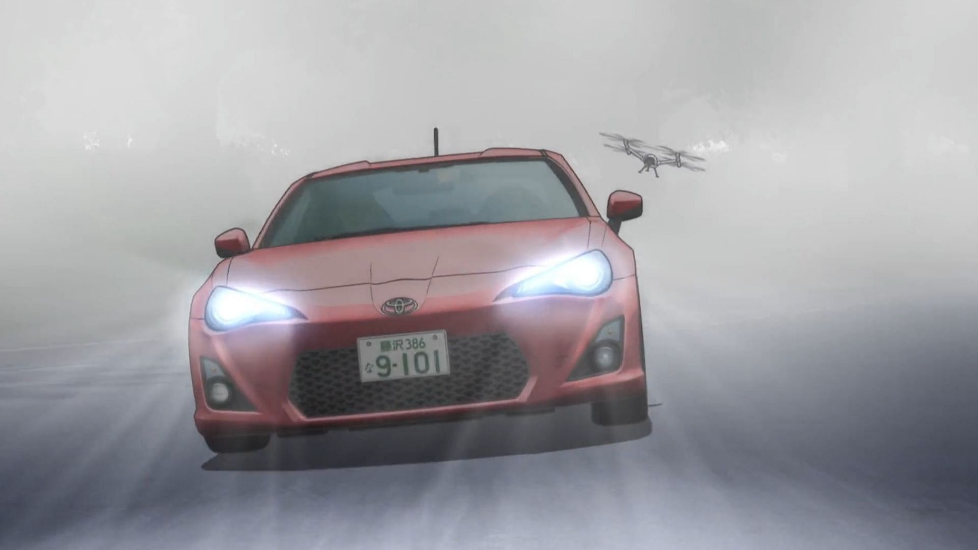 Kanata driving through the fog in MF Ghost (Image via Felix Film)