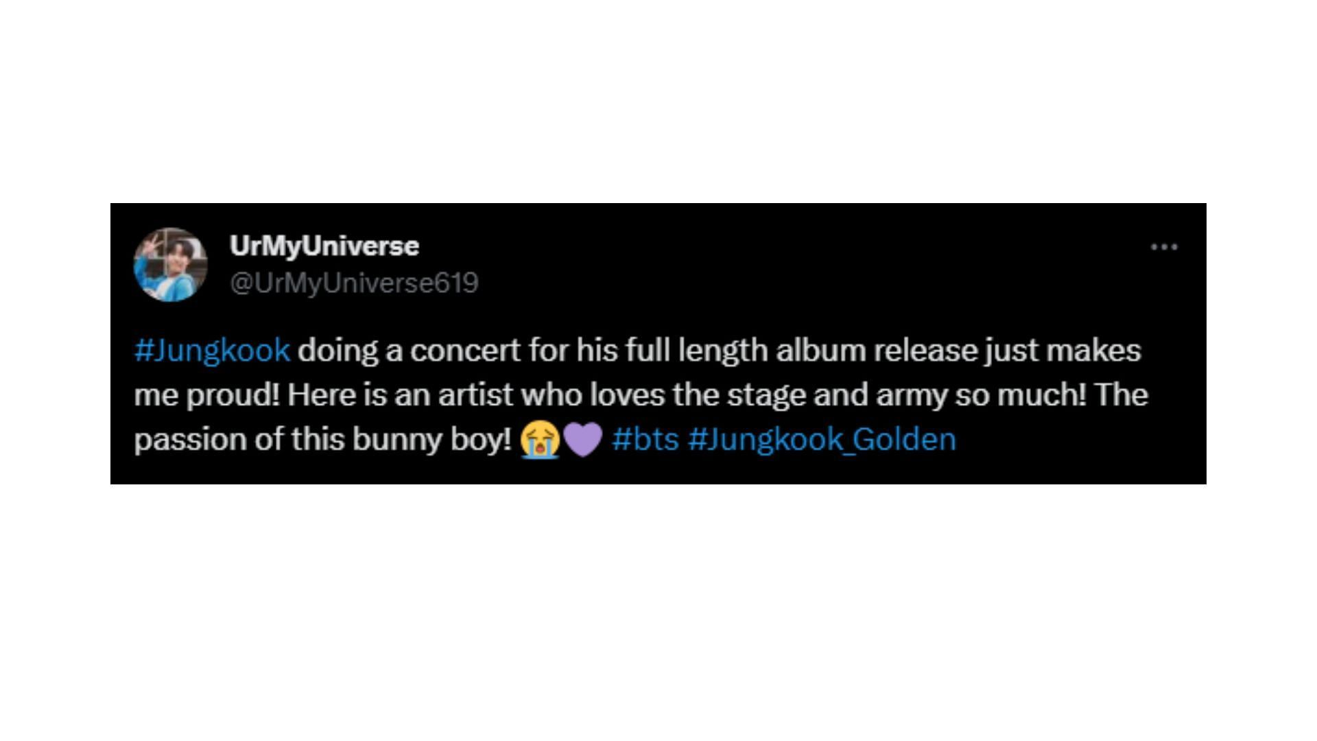 BTS&#039; Jungkook&#039;s fans react to his solo concert announcement (Image via X)