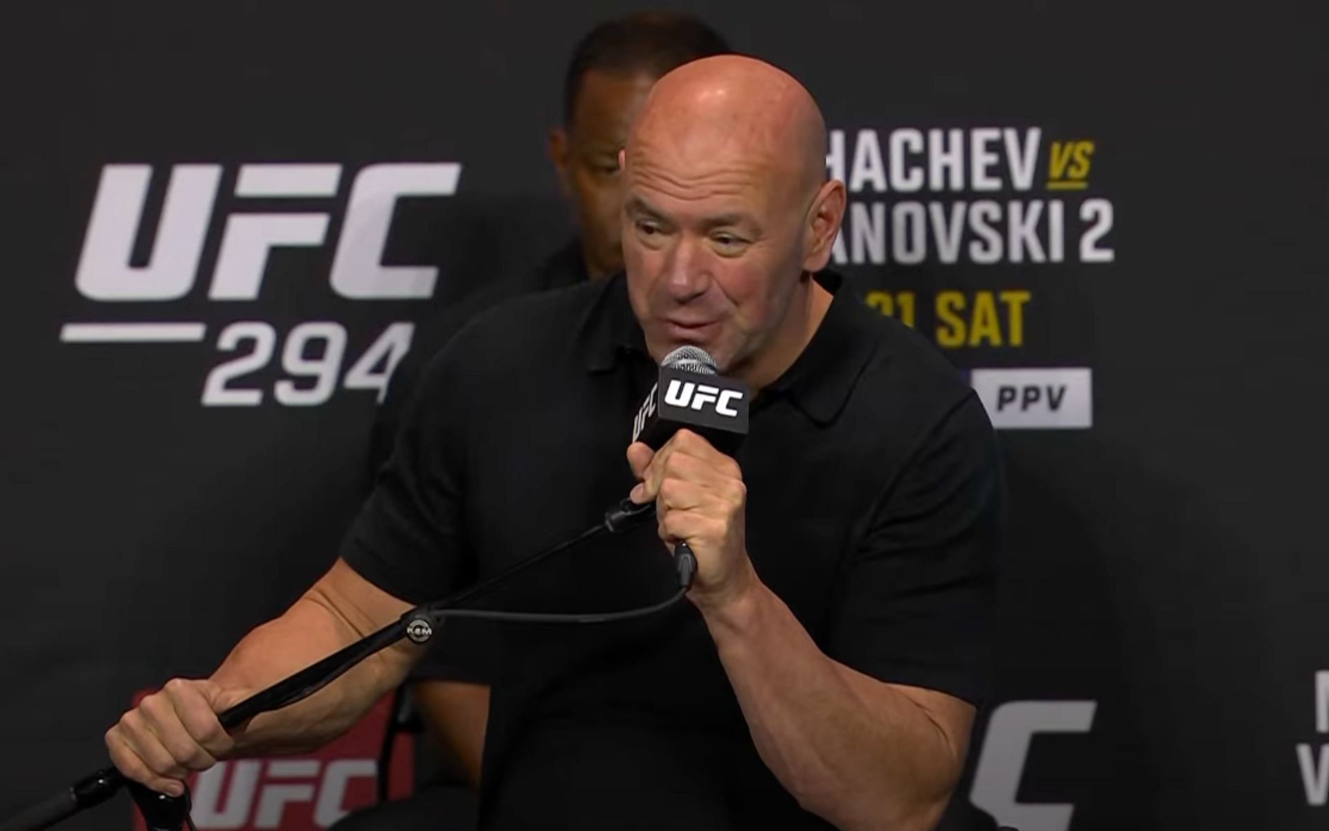 Dana White speaks at the UFC 294 press conference (Image Courtesy - Official UFC YouTube channel)