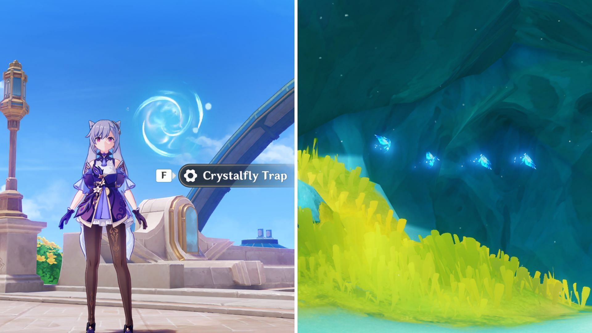 Crystalfly Trap &amp; Crystalflies (Image via HoYoverse)