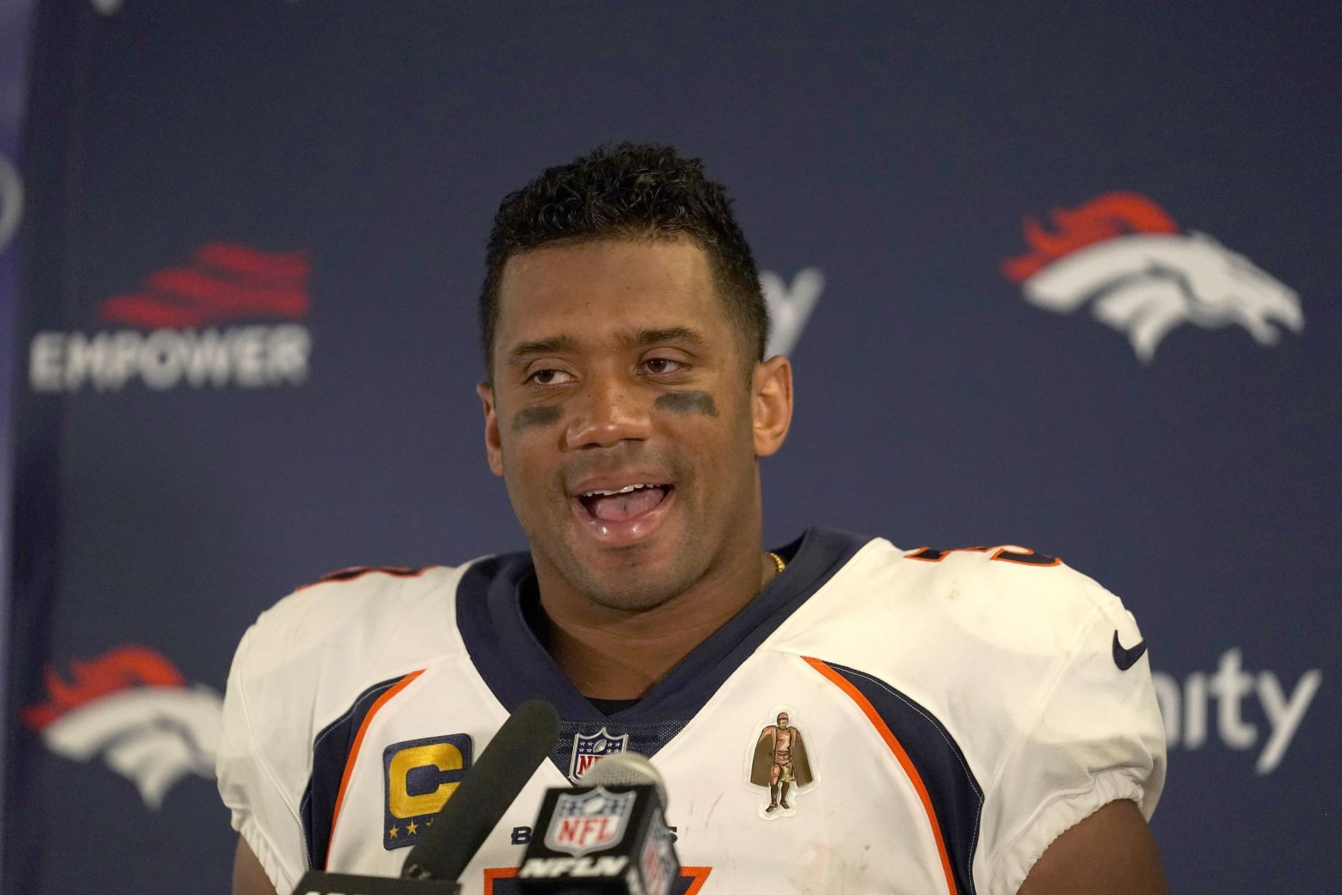 Russell Wilson at Broncos-Bears Press Conference