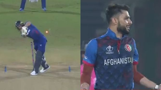 [WATCH] Amid 'Kohli Kohli' chants, Naveen-ul-Haq clean-bowls Jos Buttler with a jaffa in the 2023 World Cup