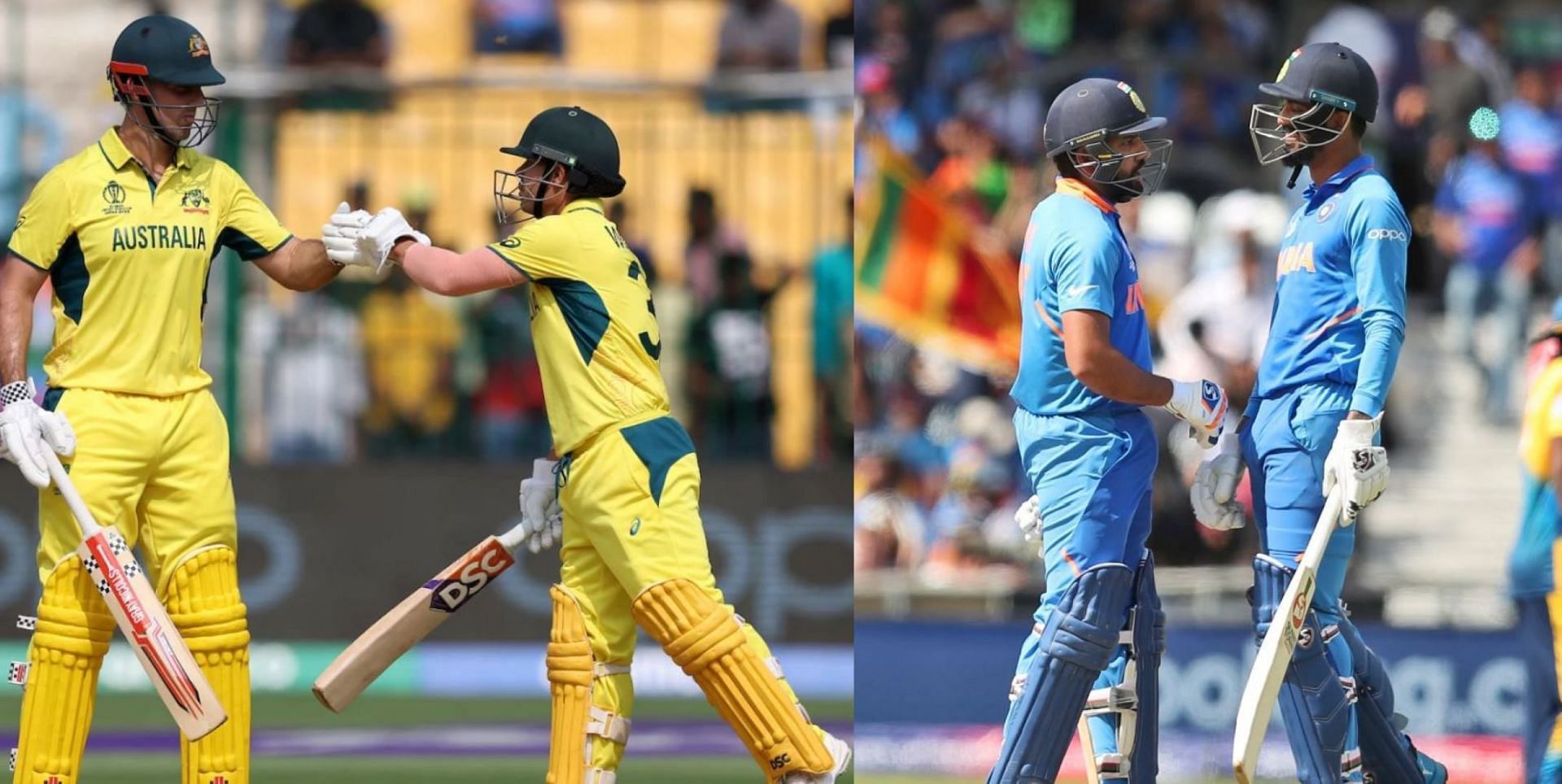The Australian openers achieved the rare feat of scoring centuries in the same World Cup game