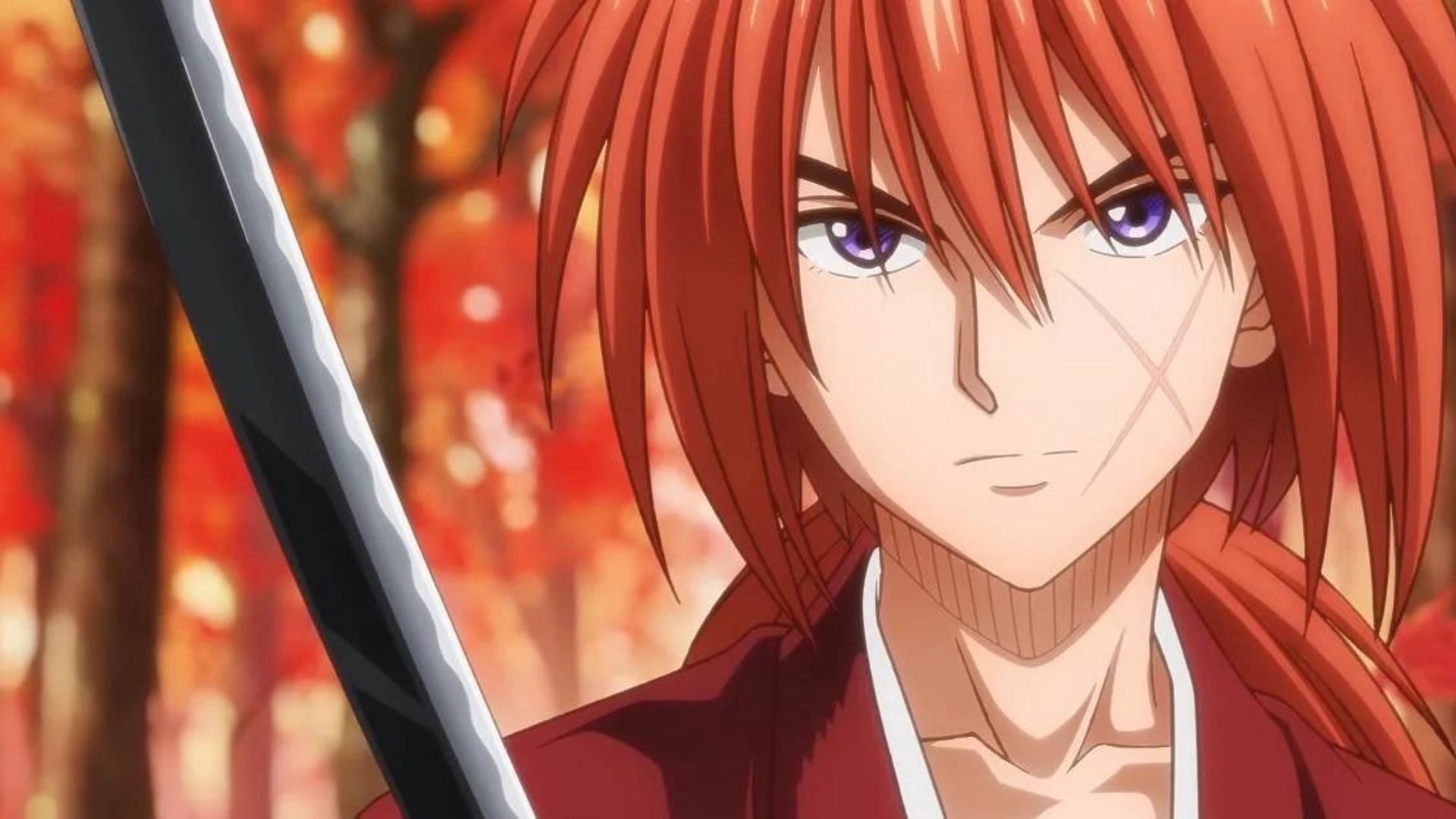 Kenshin Himura as shown in anime (Image via Studio Deen)