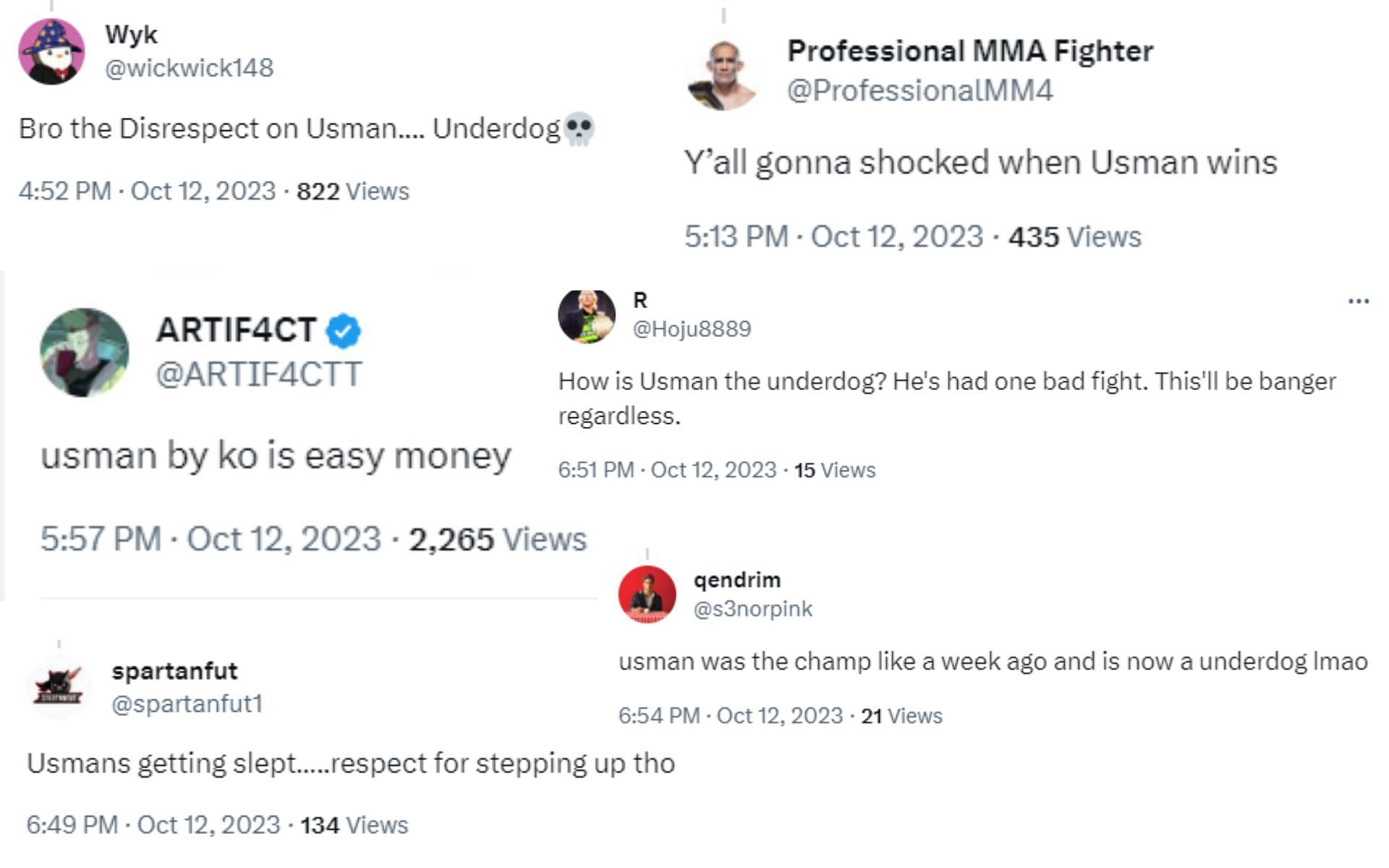 MMA fans react to the betting odds for Kamaru Usman vs. Khamzat Chimaev