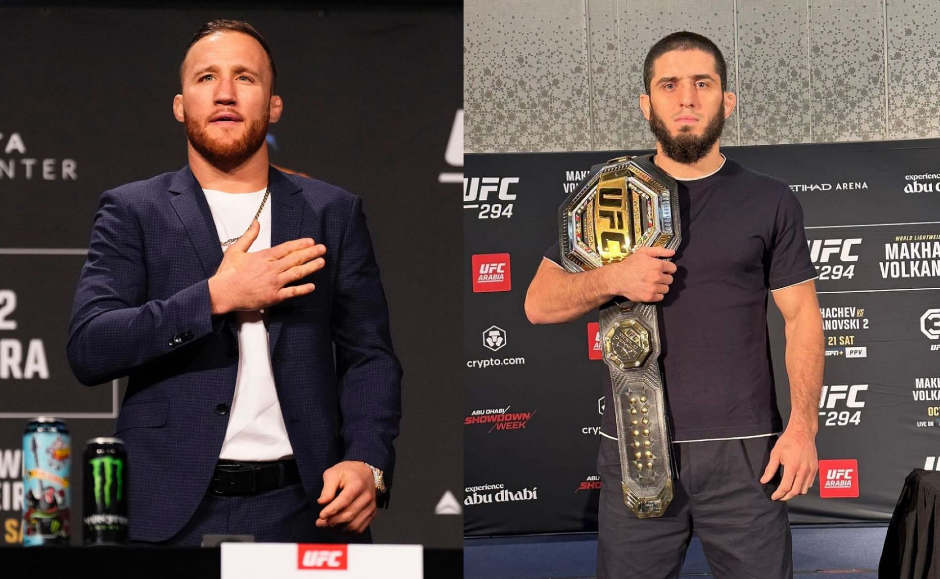 Justin Gaethje (left), Islam Makhachev (right) [Images courtesy: @justin_gaethje and @islam_makhachev on Instagram]