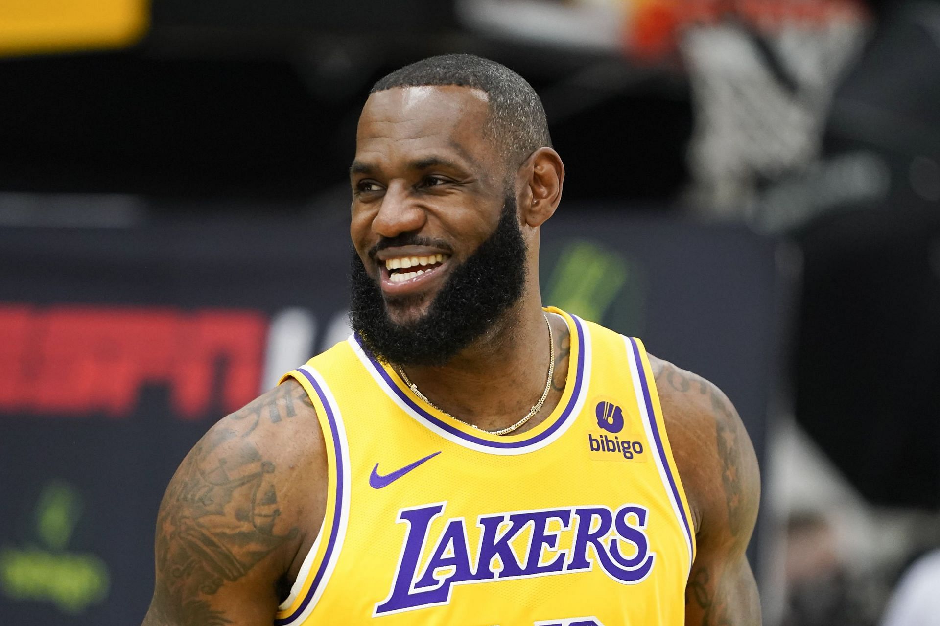 LeBron James during Lakers&#039; Media Day