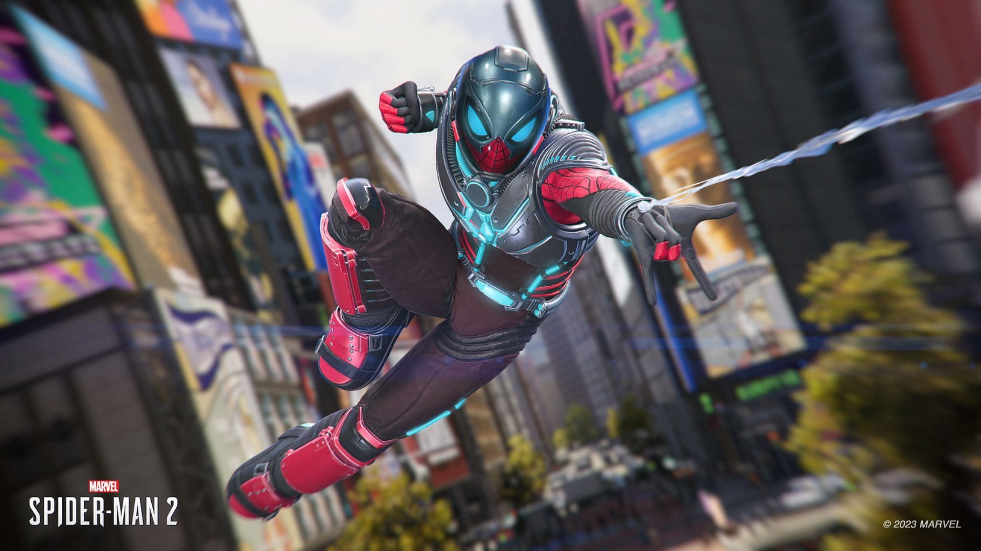 This is a futuristic suit for Spider-Man 2 (Image via Insomniac Games)