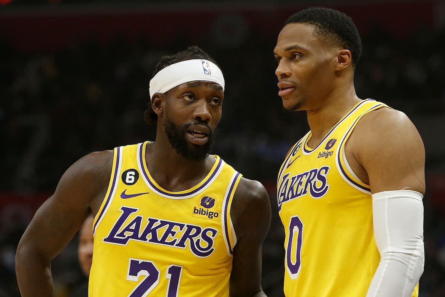 Patrick Beverley (left) and Russell Westbrook