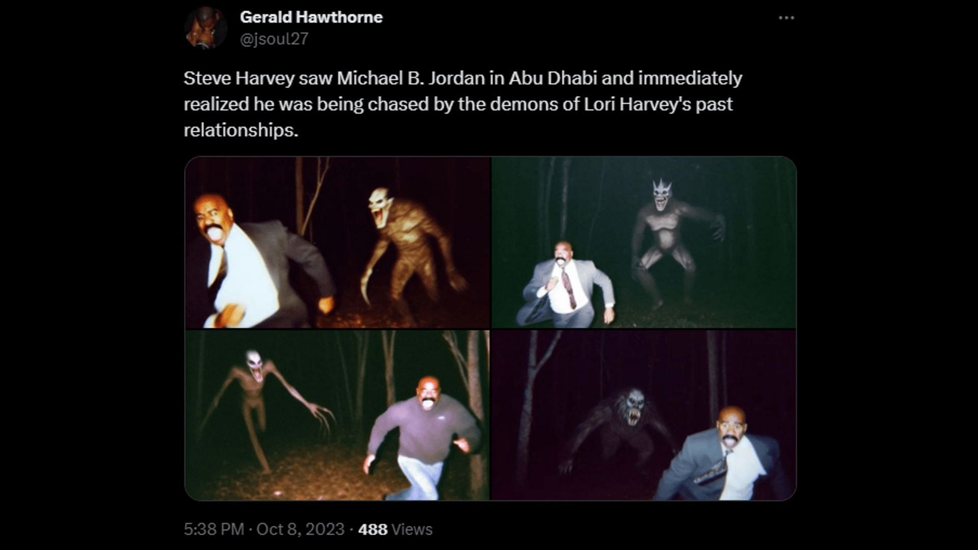 What is the Steve Harvey running from monsters meme? AI photos trigger  hilarious meme fest online
