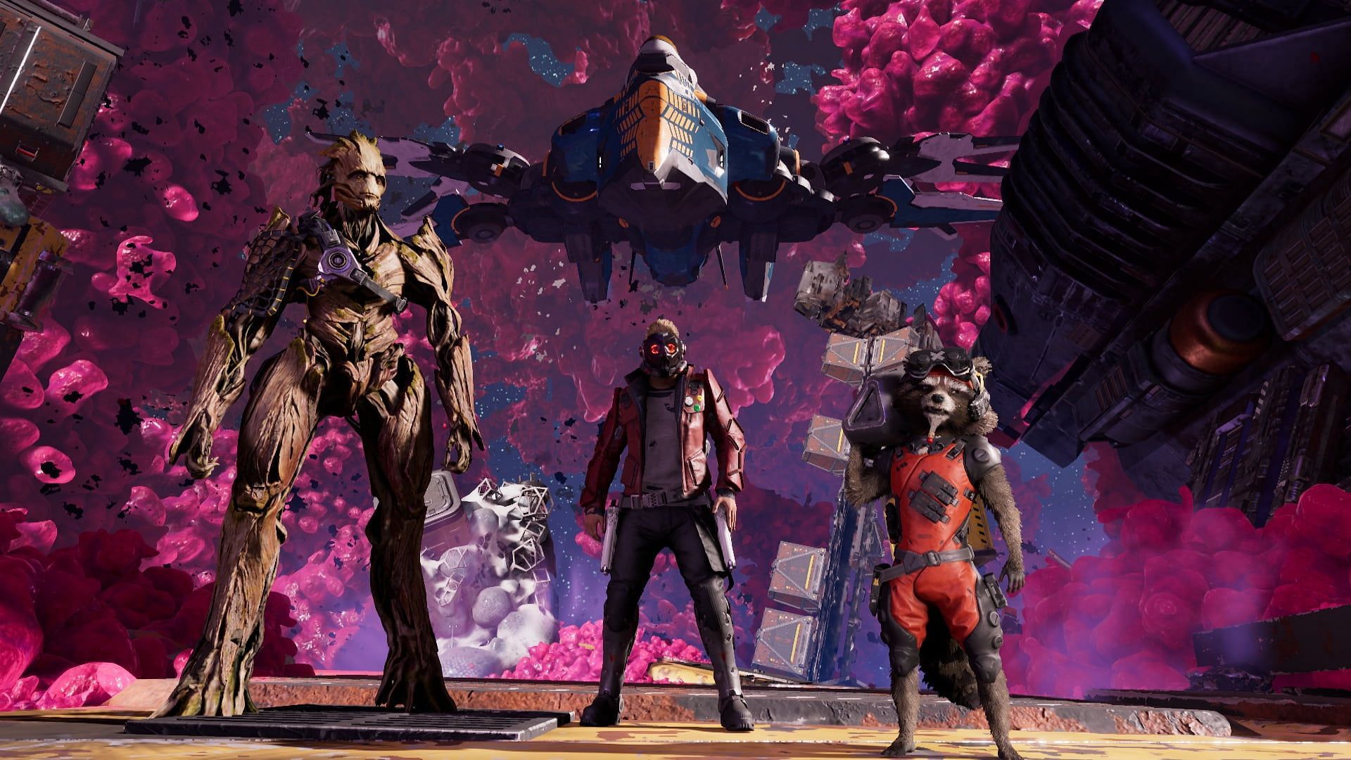 Guardians of the Galaxy brings the characters to life with great dialogue (Image via Eidos-Montreal)