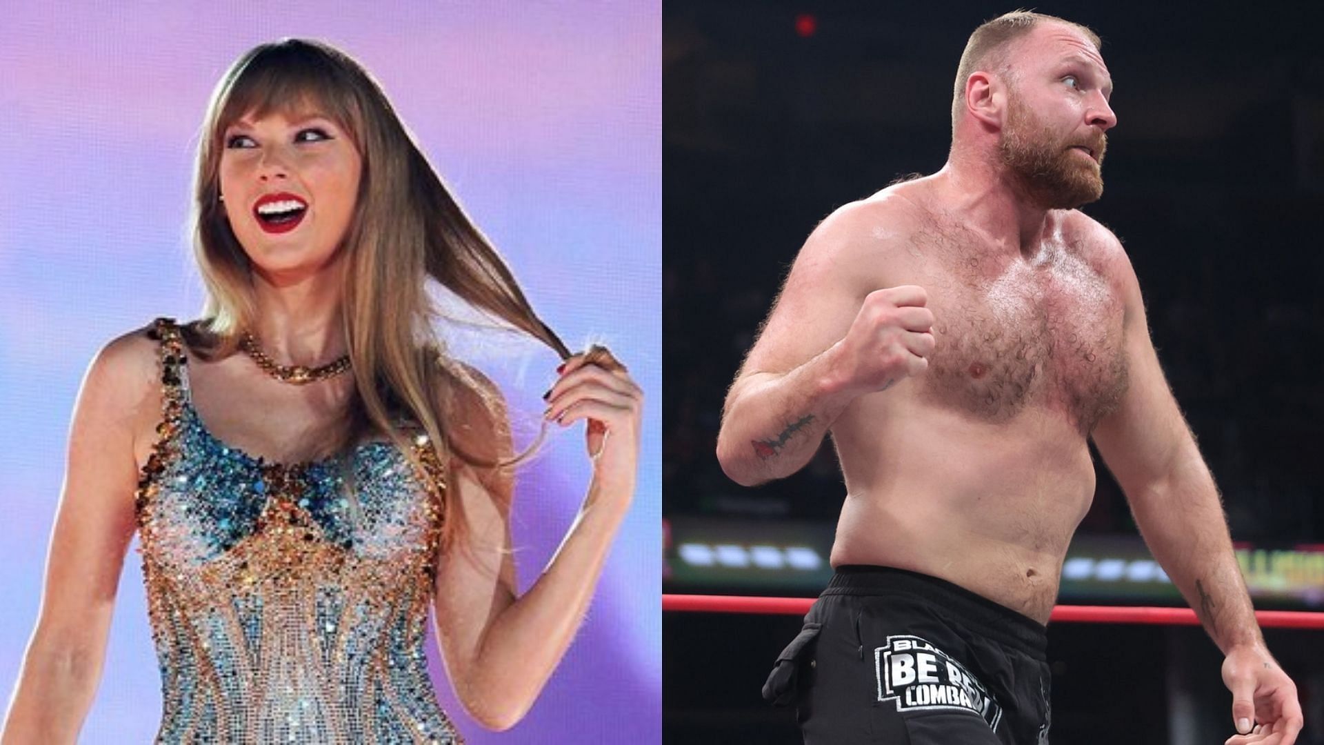 Taylor Swift (left) and Jon Moxley (right).