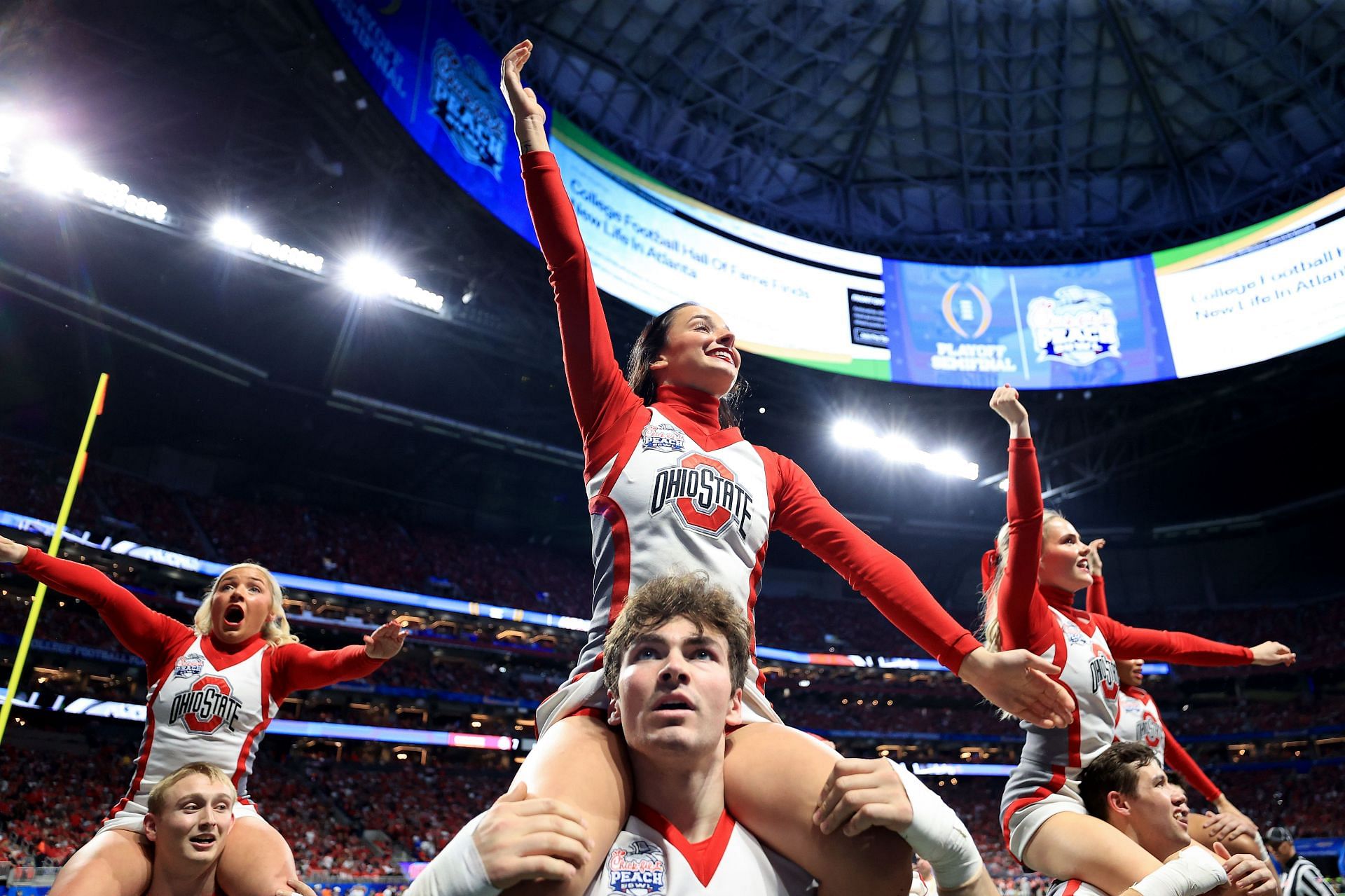 Ohio State Cheerleaders Build Pre Game Hype Ahead Of A Blockbuster