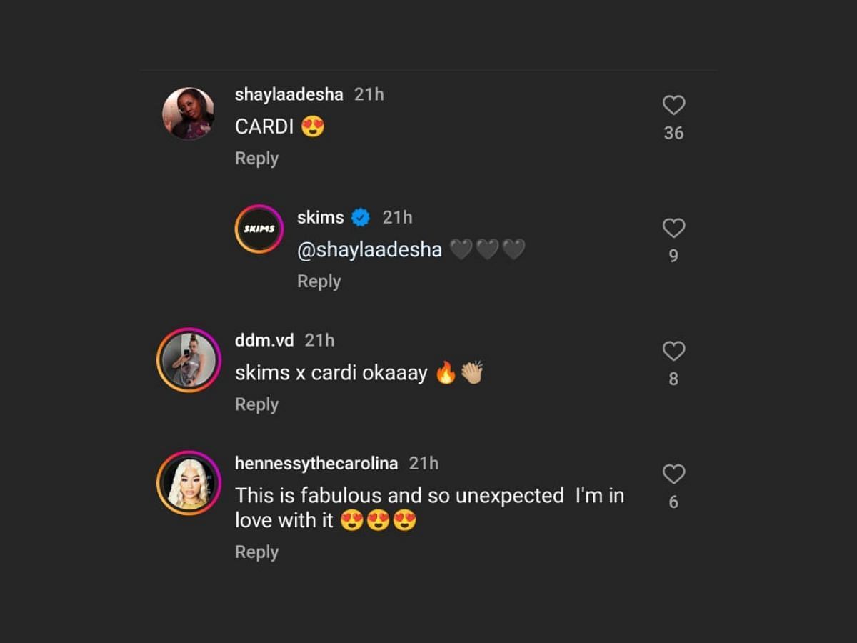 Fans are happy to see Cardi B at Skims&rsquo; latest campaign (Image via Instagram/ @skims)