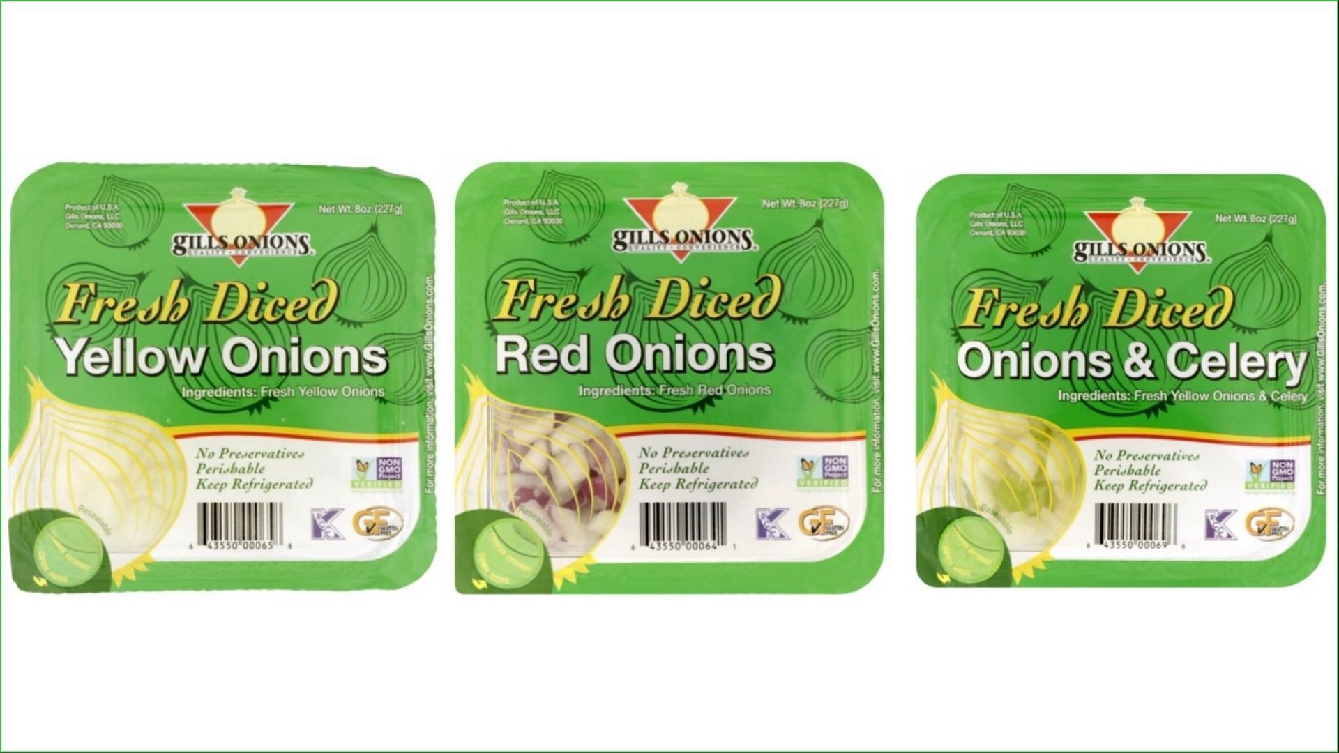 The recalled diced onions from Gills Onion may be contaminated with Salmonella (Image via FDA)