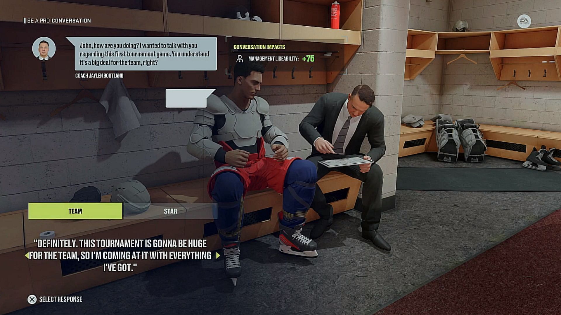 Not all the conversations were bad, but many felt awkward (Image via EA Sports)