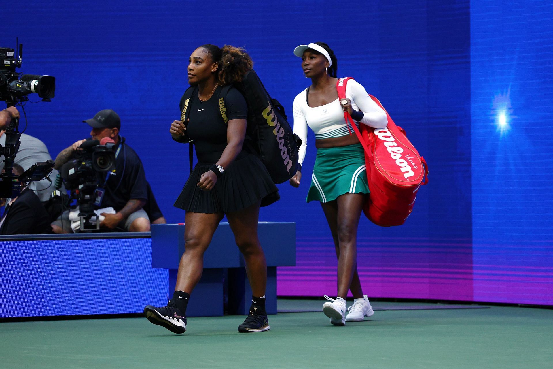 Venus and Serena Williams at the 2022 U.S. Open.