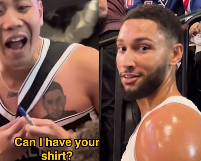 "Even Ben like “the fu**?": NBA fans are perplexed as fan showcases Ben Simmons tattoo which left even Nets star stunned