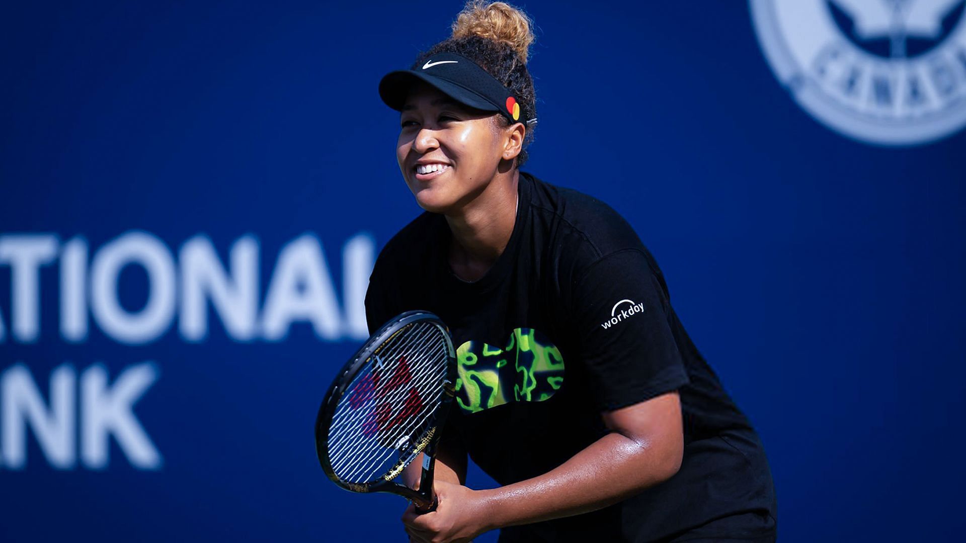 Naomi Osaka finds humor in her training mishap after comically missing a shot