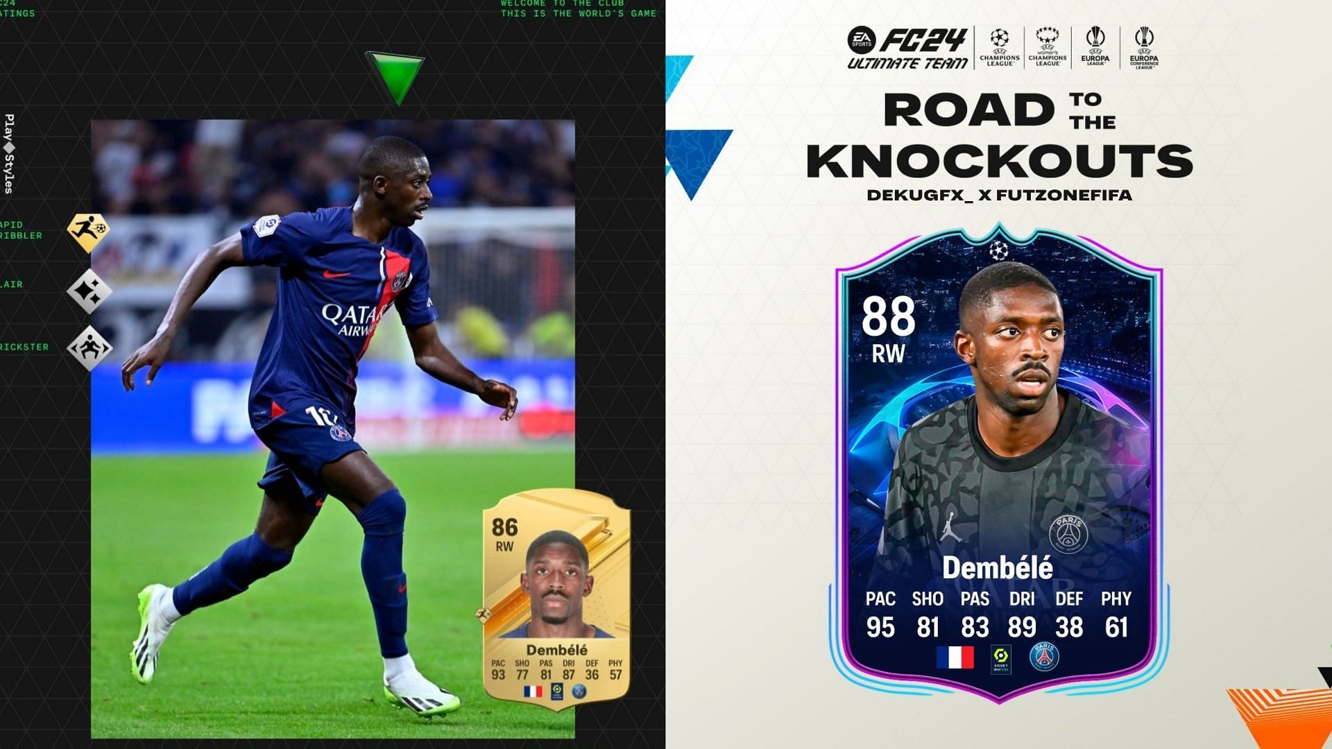 A new RTTK card has been leaked online (Images via EA Sports, Twitter/FUTZONE FIFA)