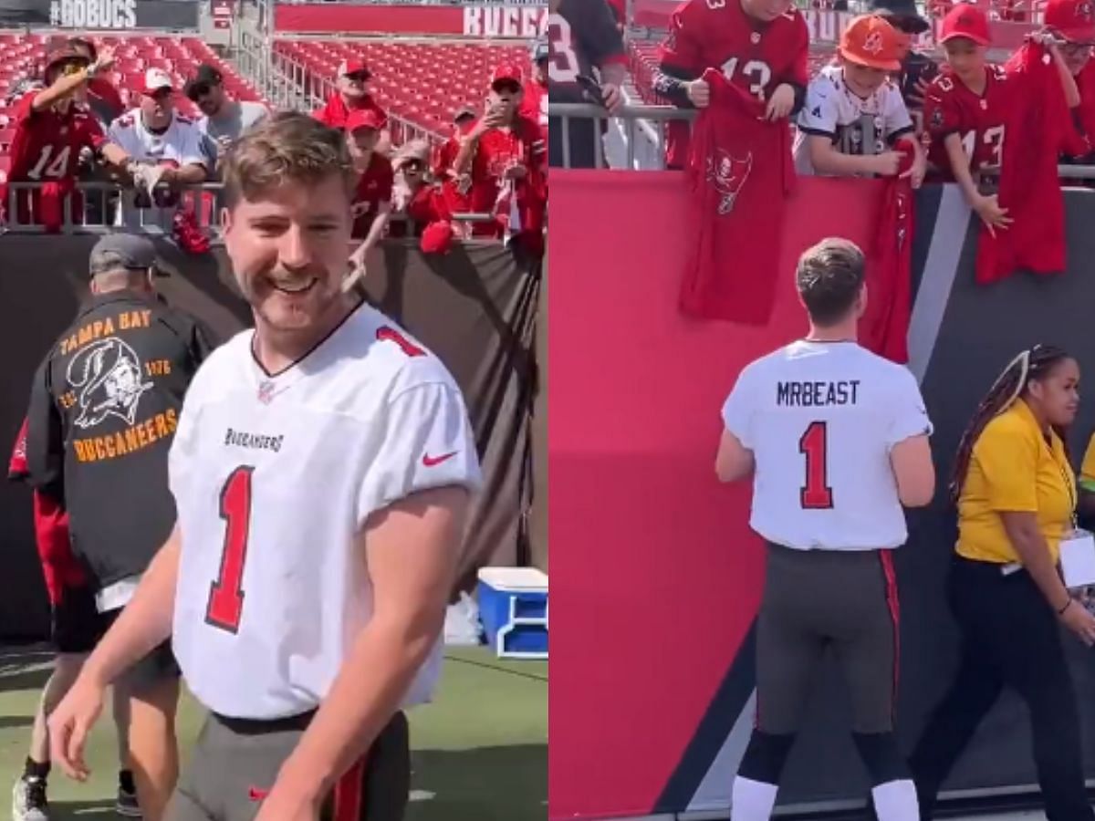 MrBeast spotted in Tampa Bay Buccaneer