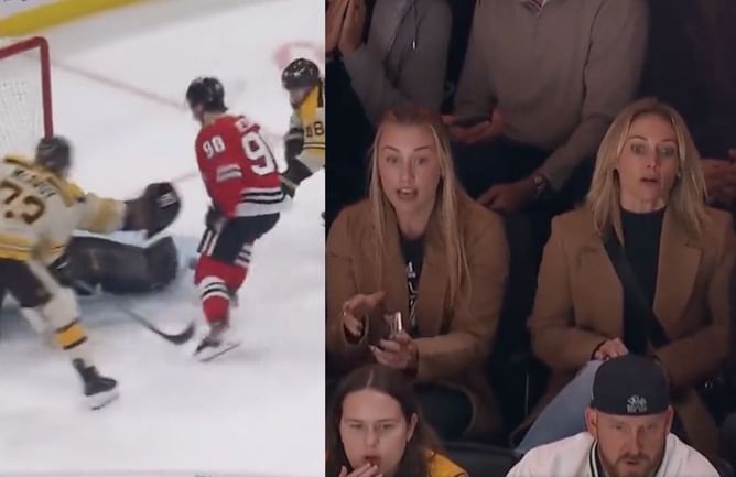 VIDEO: Connor Bedard's sister and parents left in disbelief over Blackhawks rookie's squandered chance against Bruins