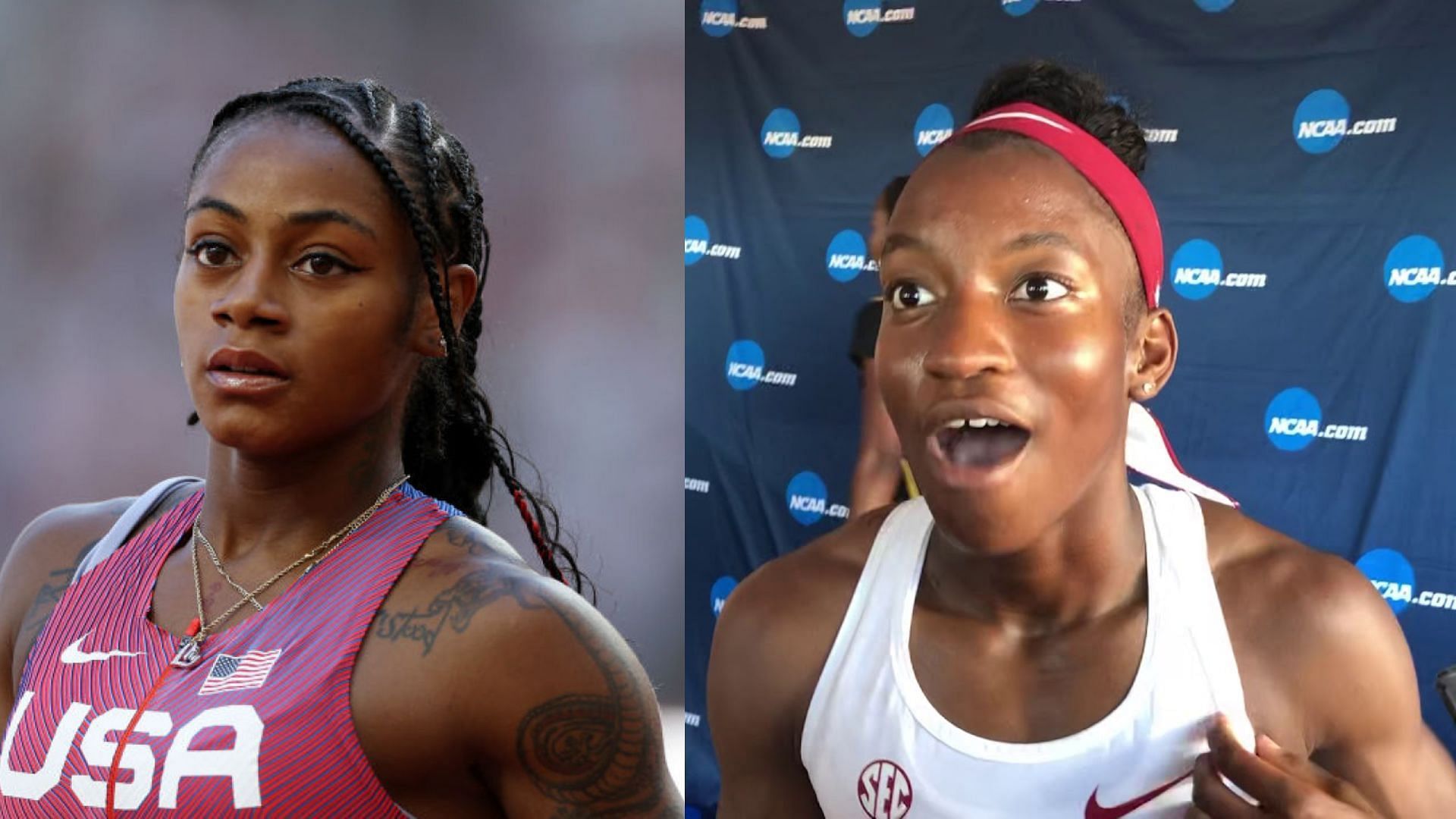 Sha&rsquo;Carri Richardson and ex-girlfriend Janeek Brown (Image via Sportskeeda)