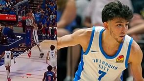 Watch: Chet Holmgren times block to perfection, pinning the shot against the backboard