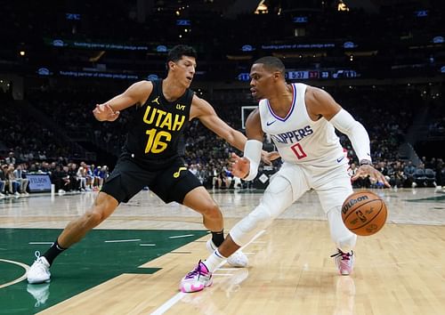 Russell Westbrook against the Utah Jazz.