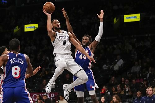 Ben Simmons of the Brooklyn Nets against the Philadelphia 76ers