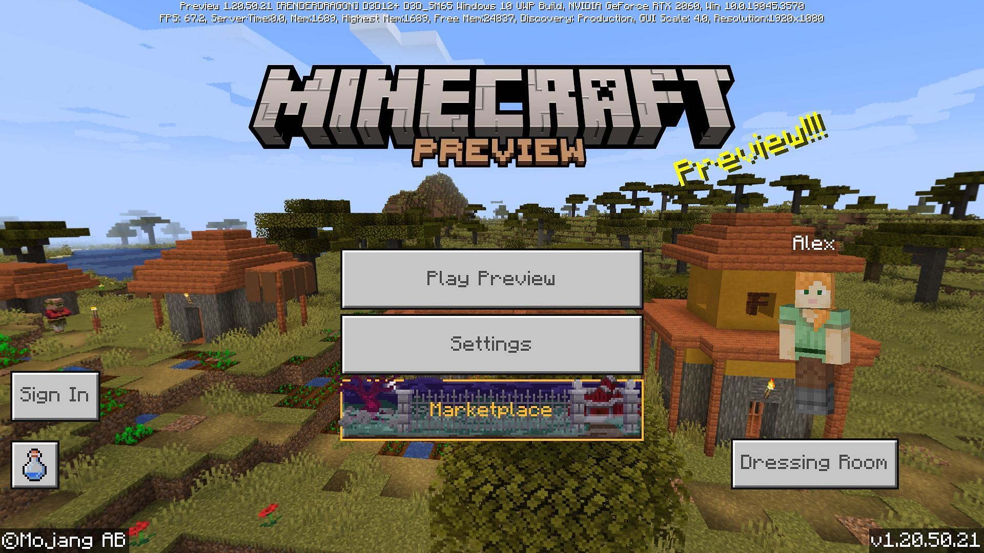 The advent of the Minecraft Launcher makes accessing the preview easy on Windows PCs (Image via Mojang)