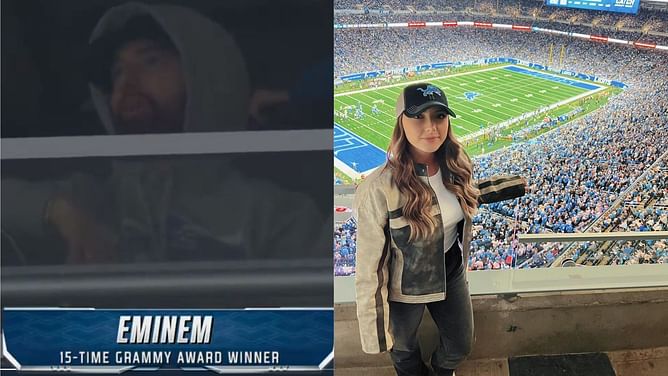 Spotted: Eminem, daughter Hailie Jade make rare appearance at Lions vs Panthers
