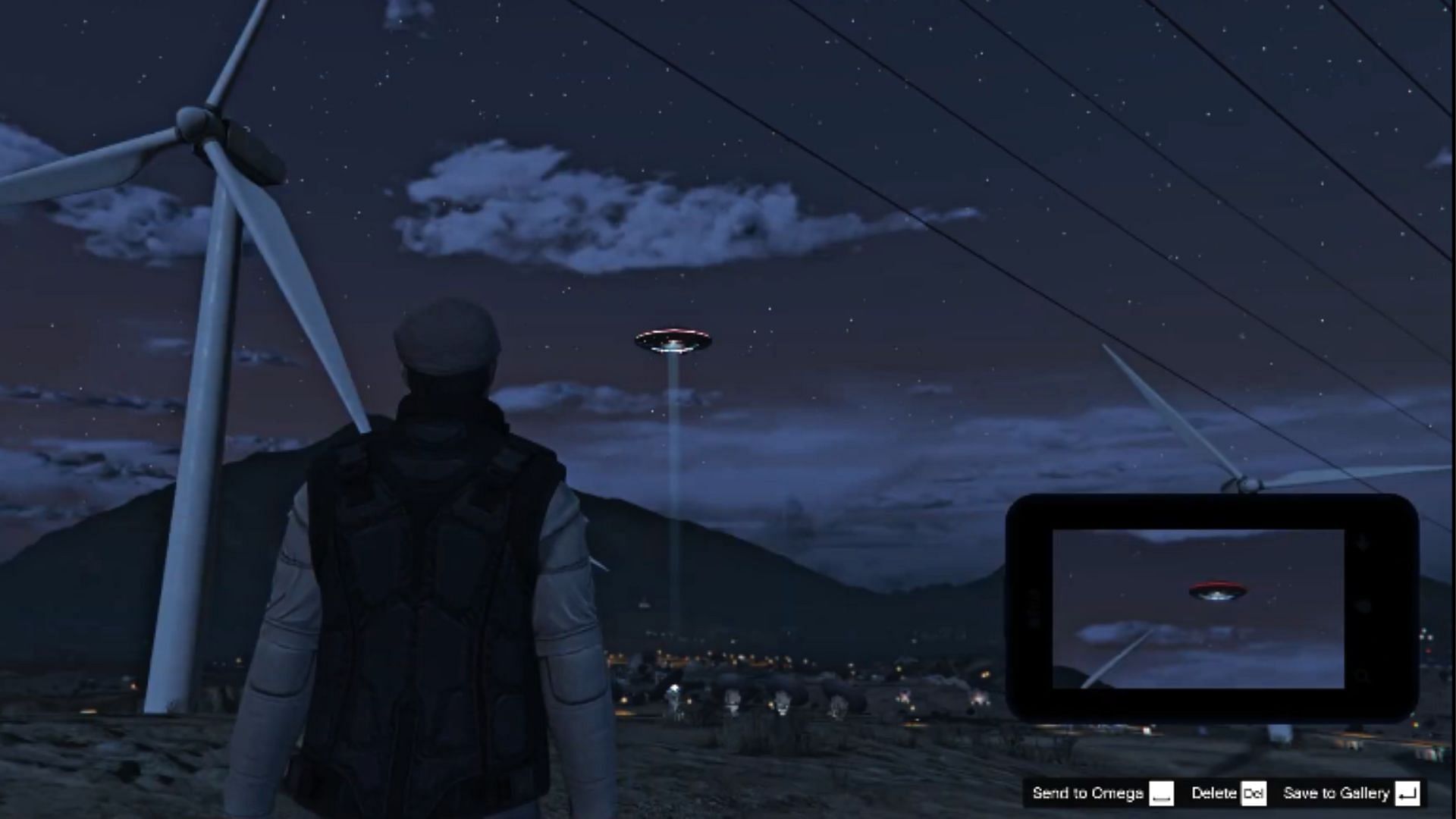 Send the UFO&#039;s image to Omega to get cash and RP (Image via YouTube/ZeeRAJ Gaming)