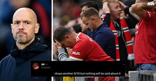 "Absolutely pathetic player", "Another 0/10" - Manchester United fans call out star's shambolic performance in 3-0 loss to Manchester City