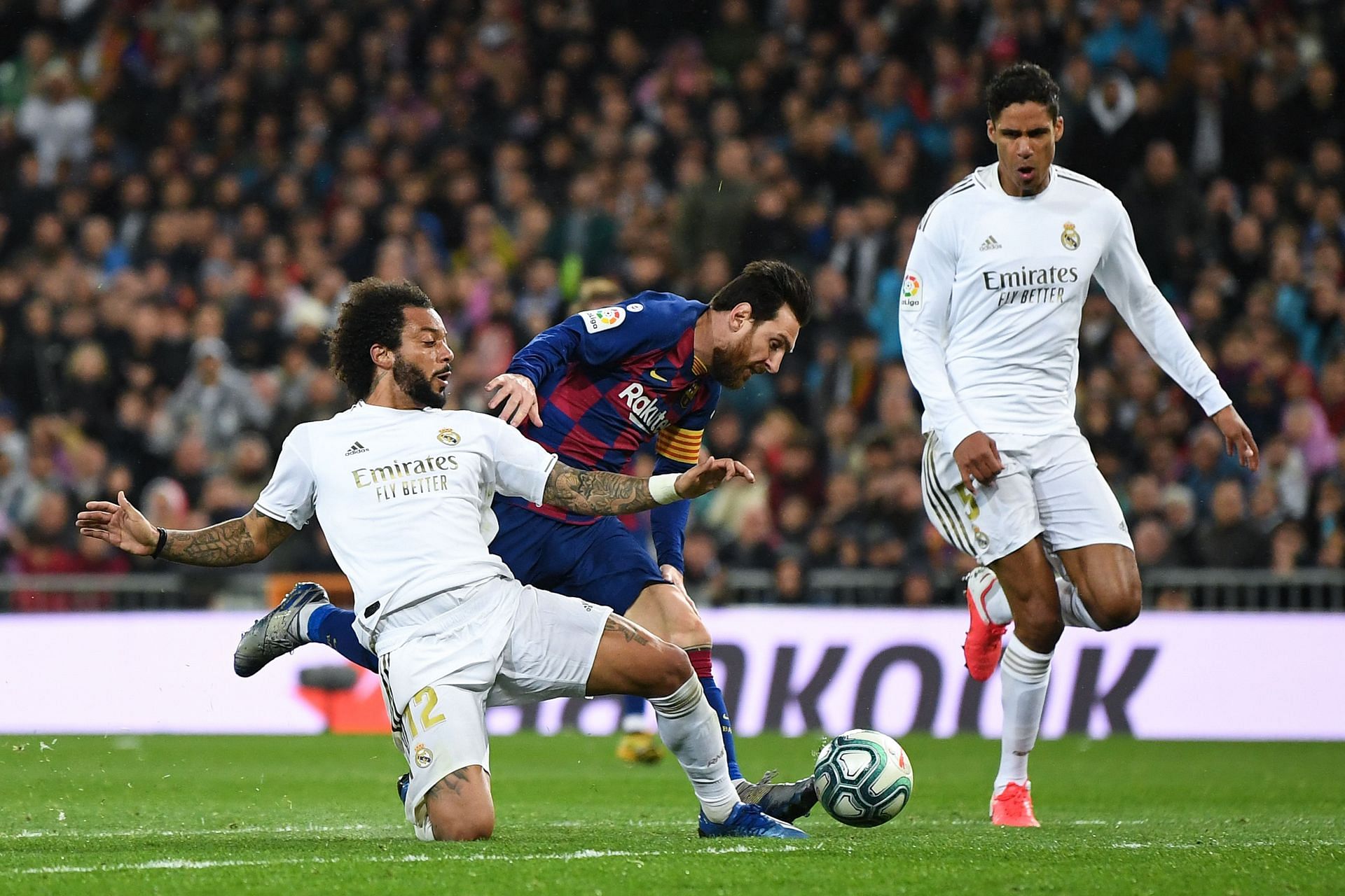 Marcelo went toe-to-toe with Lionel Messi in El Clasico.