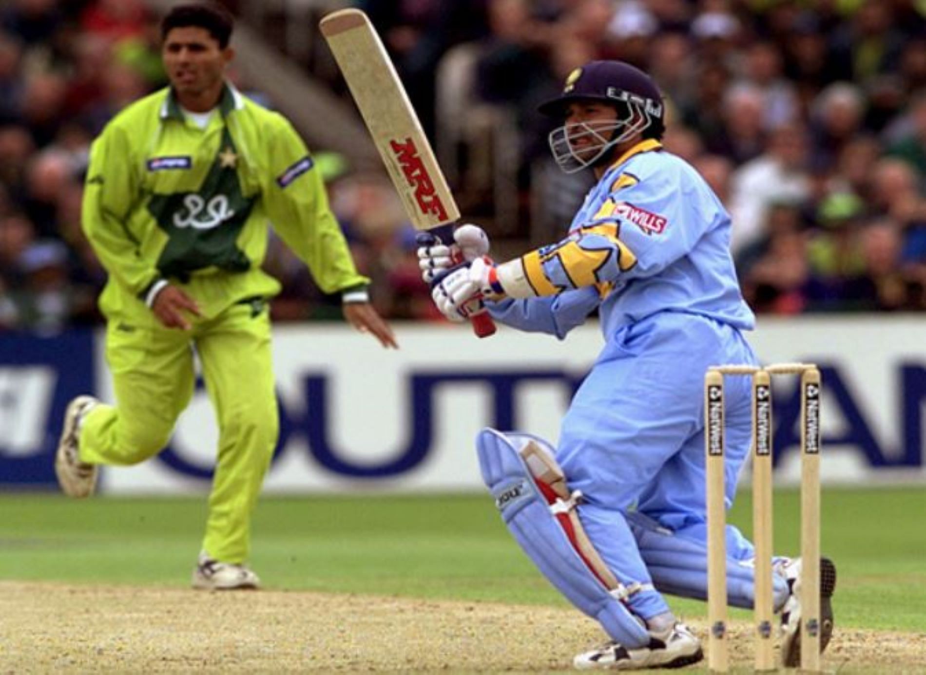 Sachin Tendulkar has played in all but two World Cup meetings between the sides.