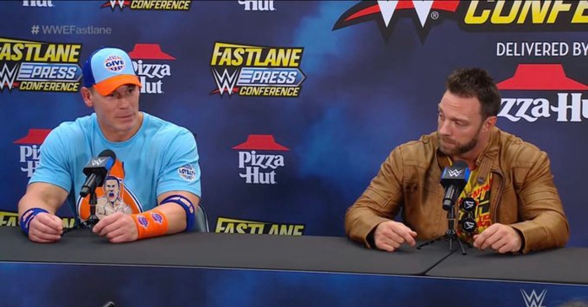 LA Knight and John Cena at WWE Fastlane
