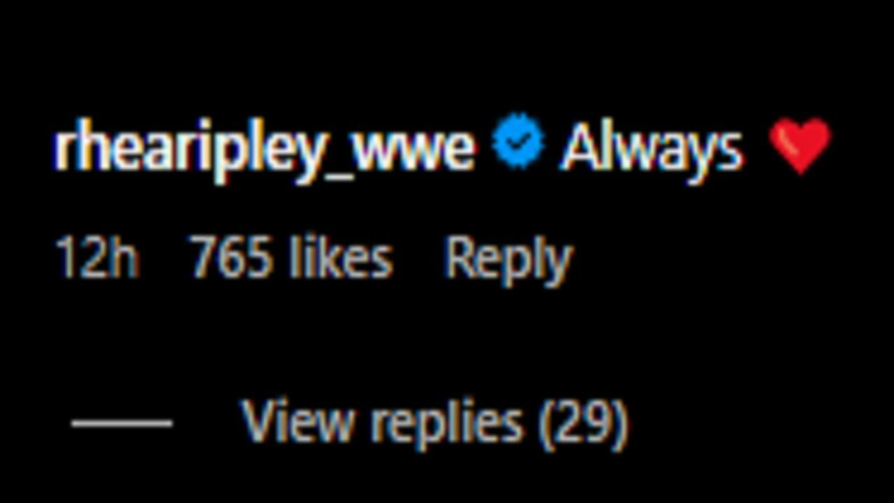 Rhea Ripley responds to WWE&#039;s post
