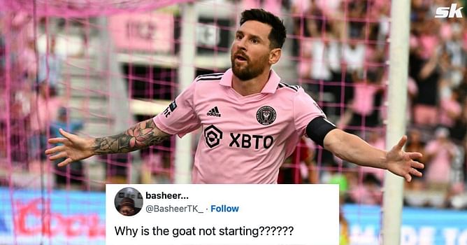“Goodnight then”, "Wake me up when you sub in Messi" - Fans lose their minds as Lionel Messi is benched by Inter Miami