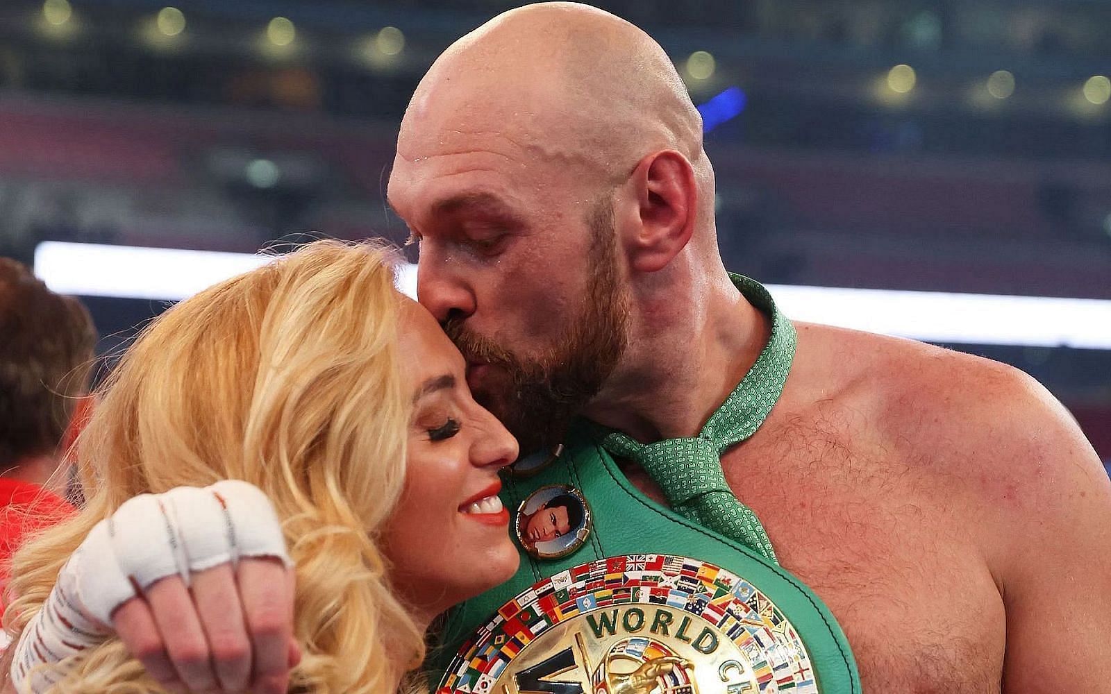 Paris Fury and Tyson Fury after Tyson&#039;s win over Dillian Whyte.