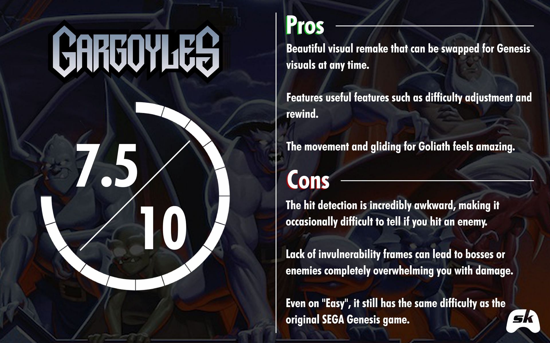 While clunky and clumsy, Gargoyles Remastered is still a fun blast from the past (Image via Sportskeeda)