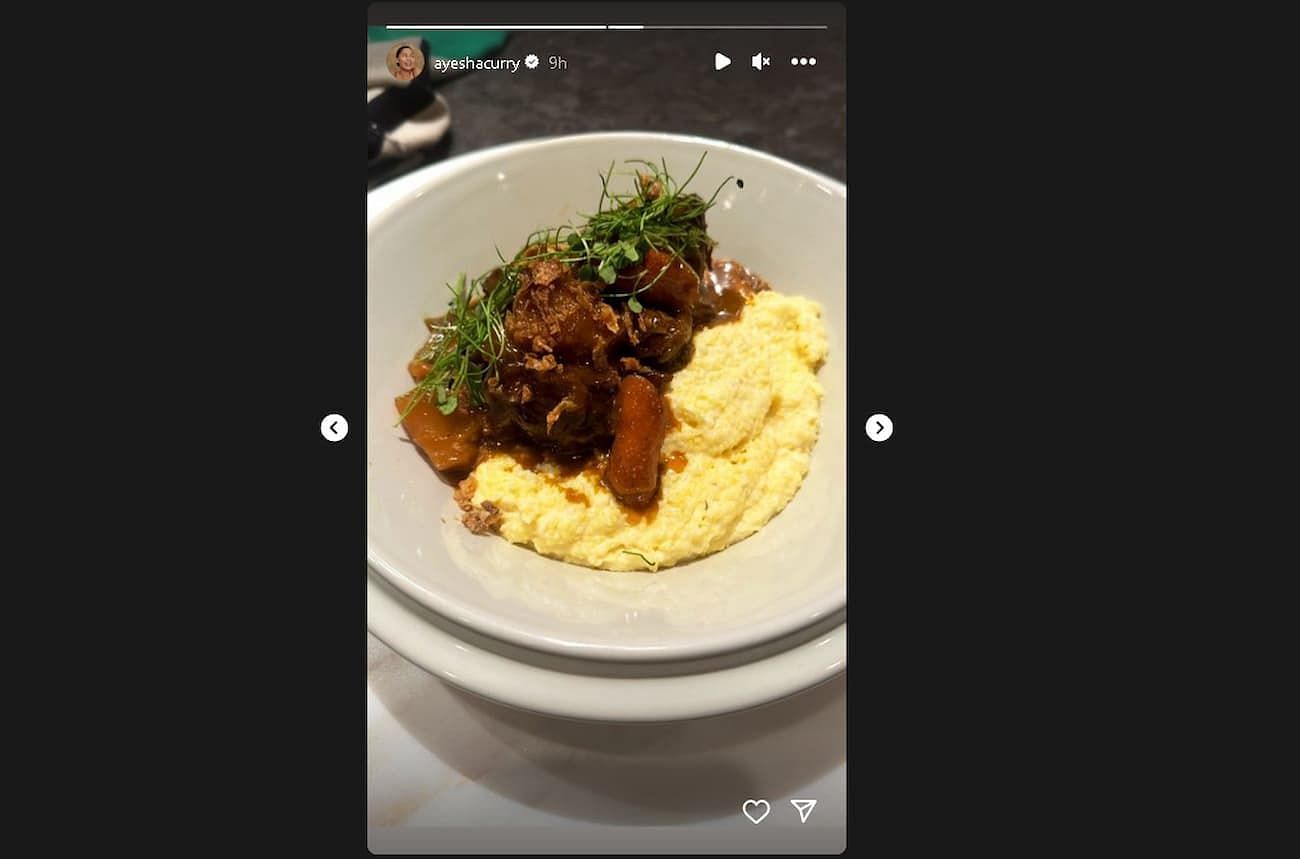 Ayesha posted what the meal looked like after it was cooked