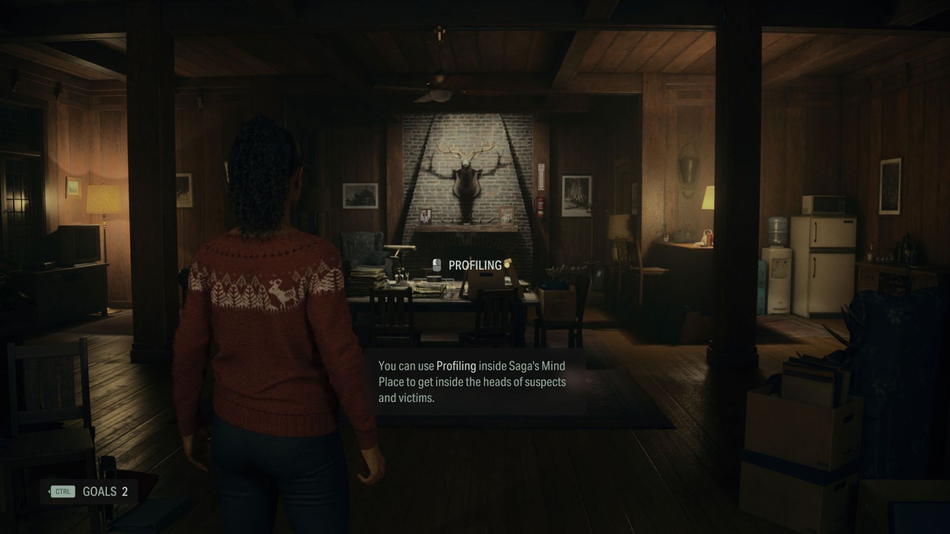 Organizing things is a good way to start an investigation (Screenshot via Alan Wake 2)