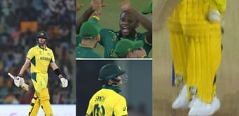 [Watch] Steve Smith shell-shocked after being dismissed by overturned LBW decision in SA vs AUS 2023 World Cup match