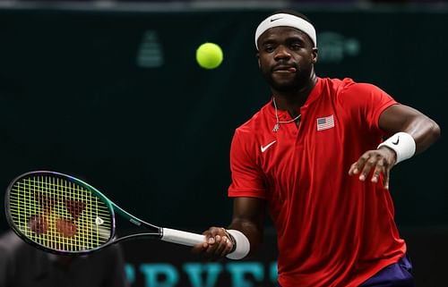 Frances Tiafoe at the 2023 Davis Cup.