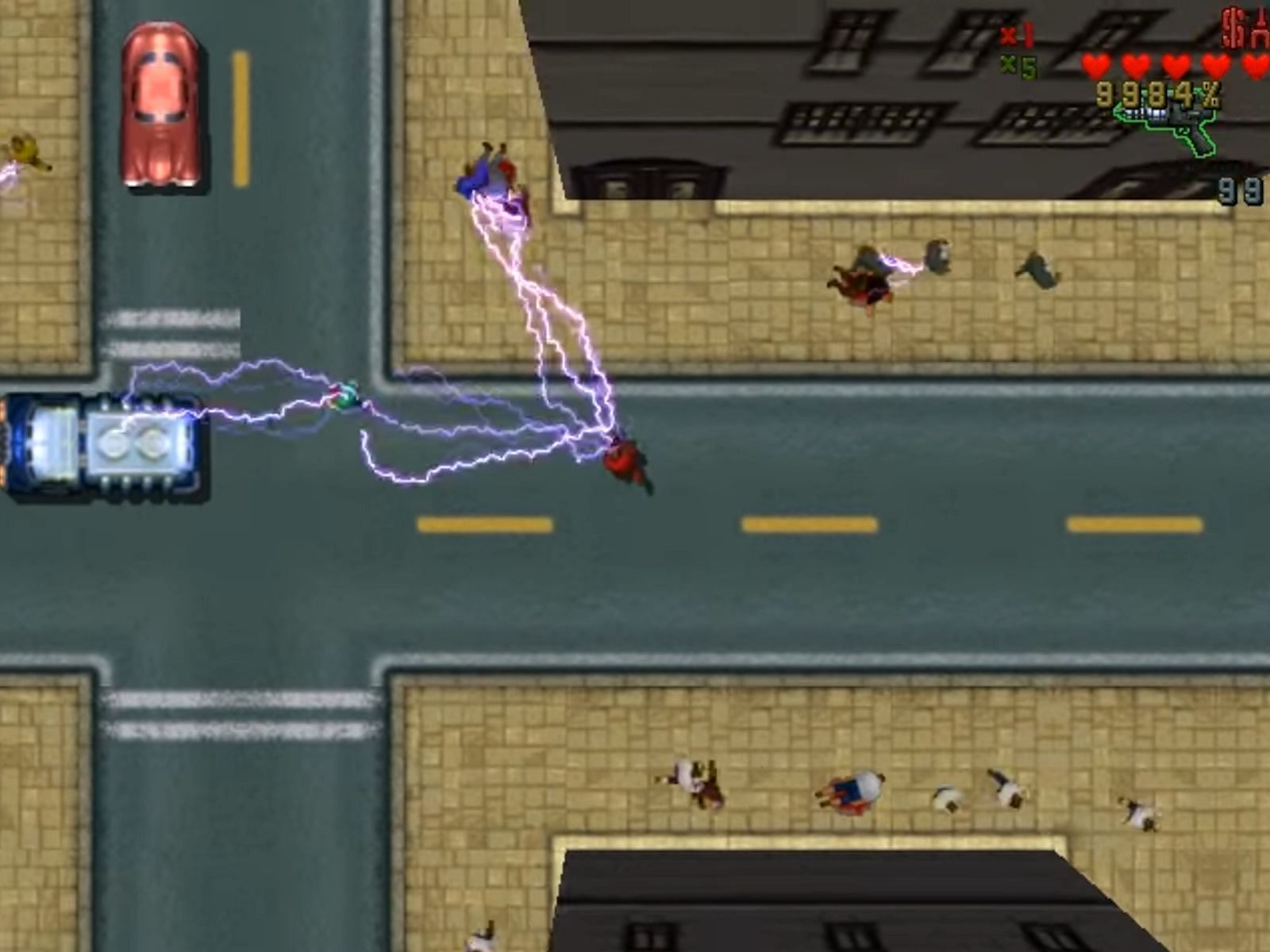 The ElectroGun in action (Image via Rockstar Games)
