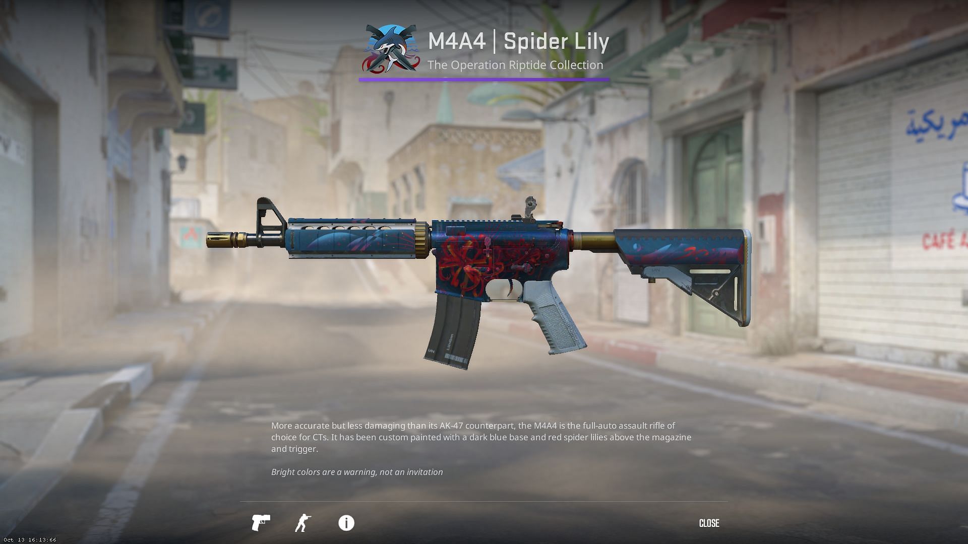 M4A4 Spider Lily (Image via Valve)