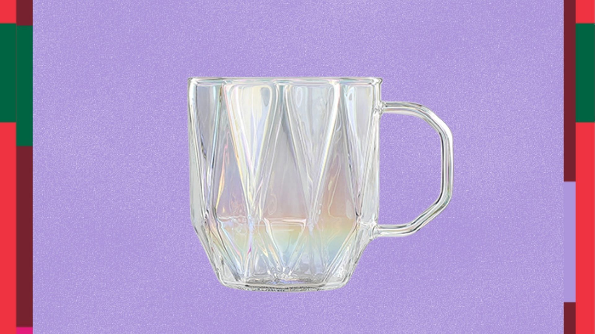 Geometric Rainbow Glass Mug (Image via Starbucks)
