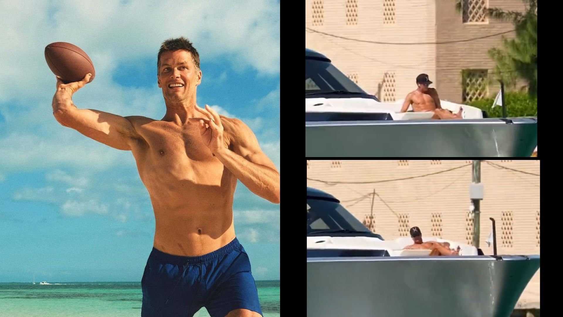 Shirtless Tom Brady lounges on his swanky $6,000,000 yacht 